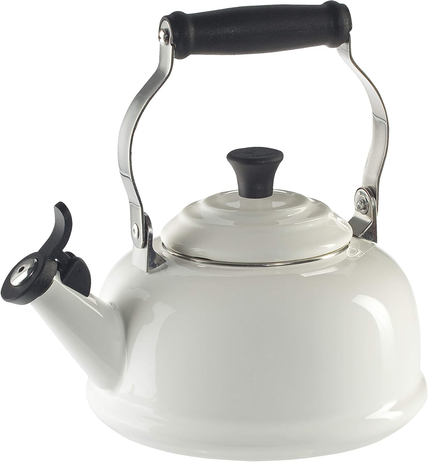 Le Creuset Enamel On Steel Whistling Tea Kettle 17 qt - White