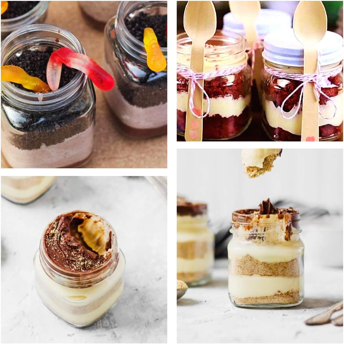 Premium 4 oz Mason Jars 24 Pack