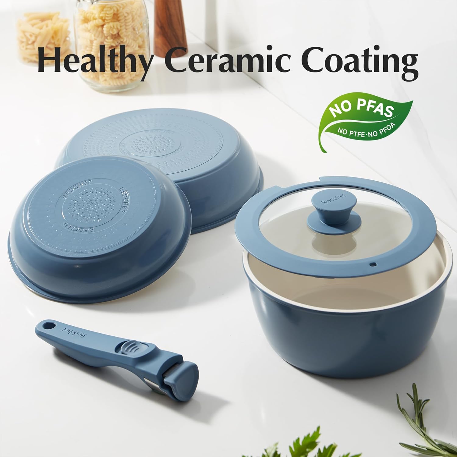 Redchef Ceramic Cookware Set Stackable Durable and Perfect for Outdoors