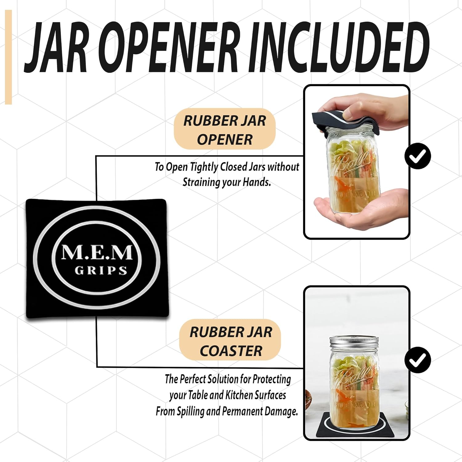Wide Mouth Mason Jars 16 oz - 4 Pack
