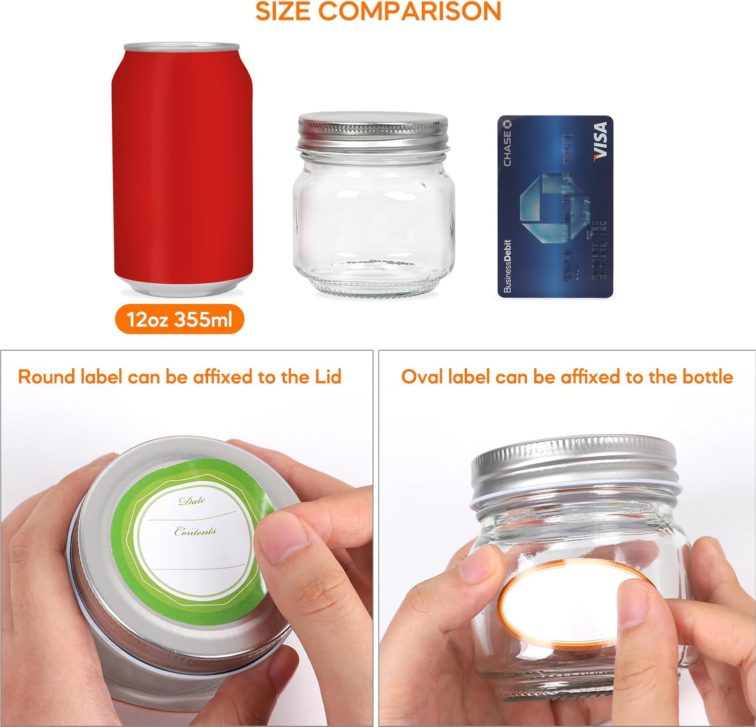 Versatile Mason Jars with Labels for Canning More