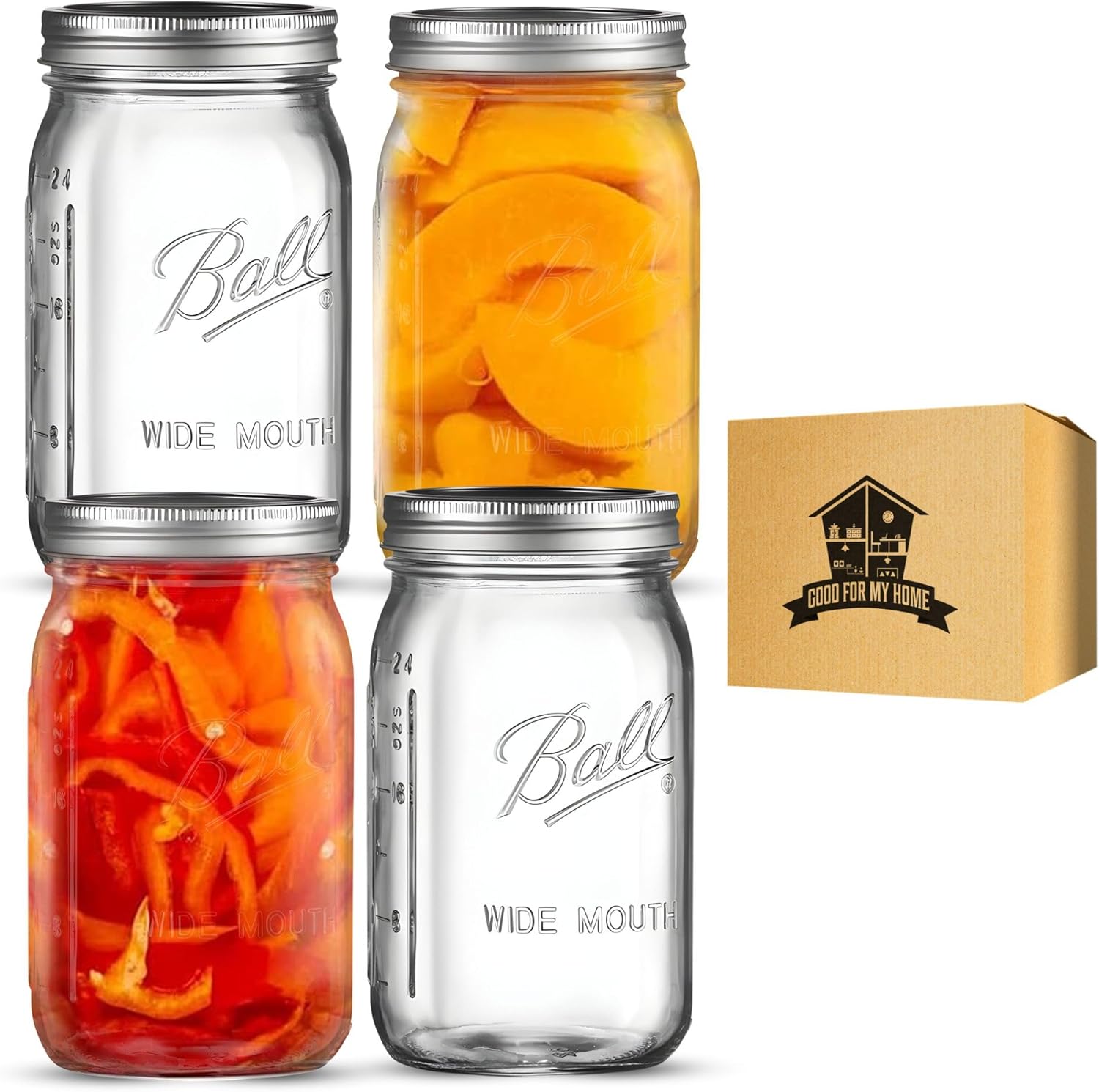 Wide Mouth Mason Jars Set