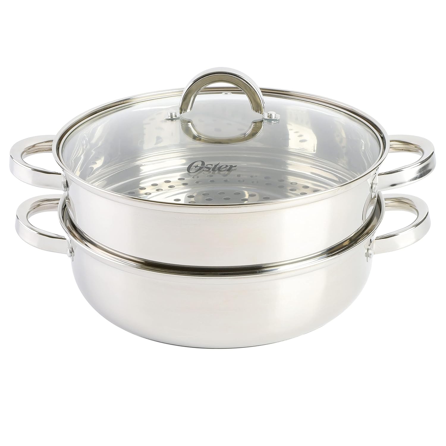 Oster Sangerfield 6 Qt Casserole with Steamer Basket Stainless Steel