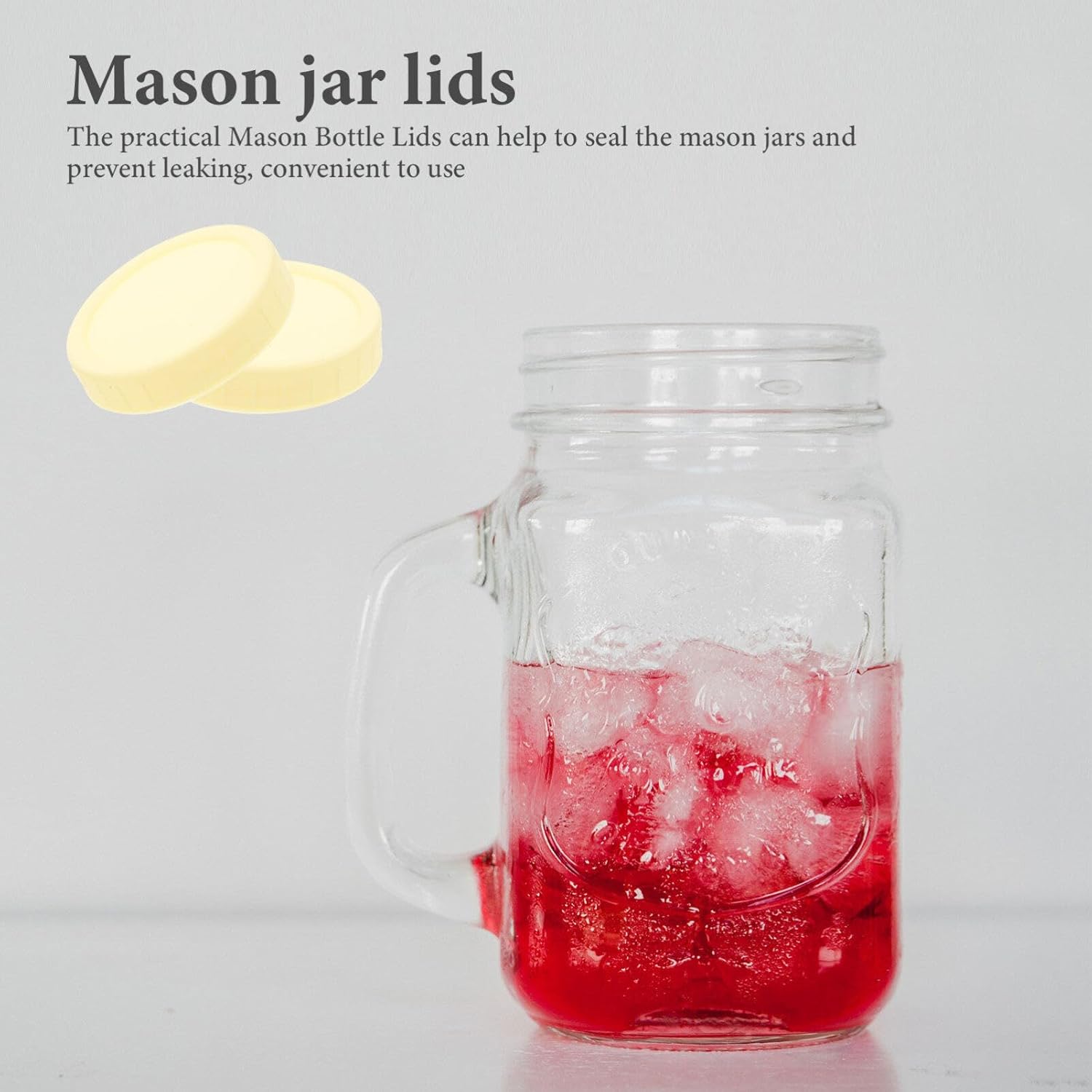 Premium Leak-Proof Mason Jar Lids x10 - Easy to Clean and Dishwasher Safe