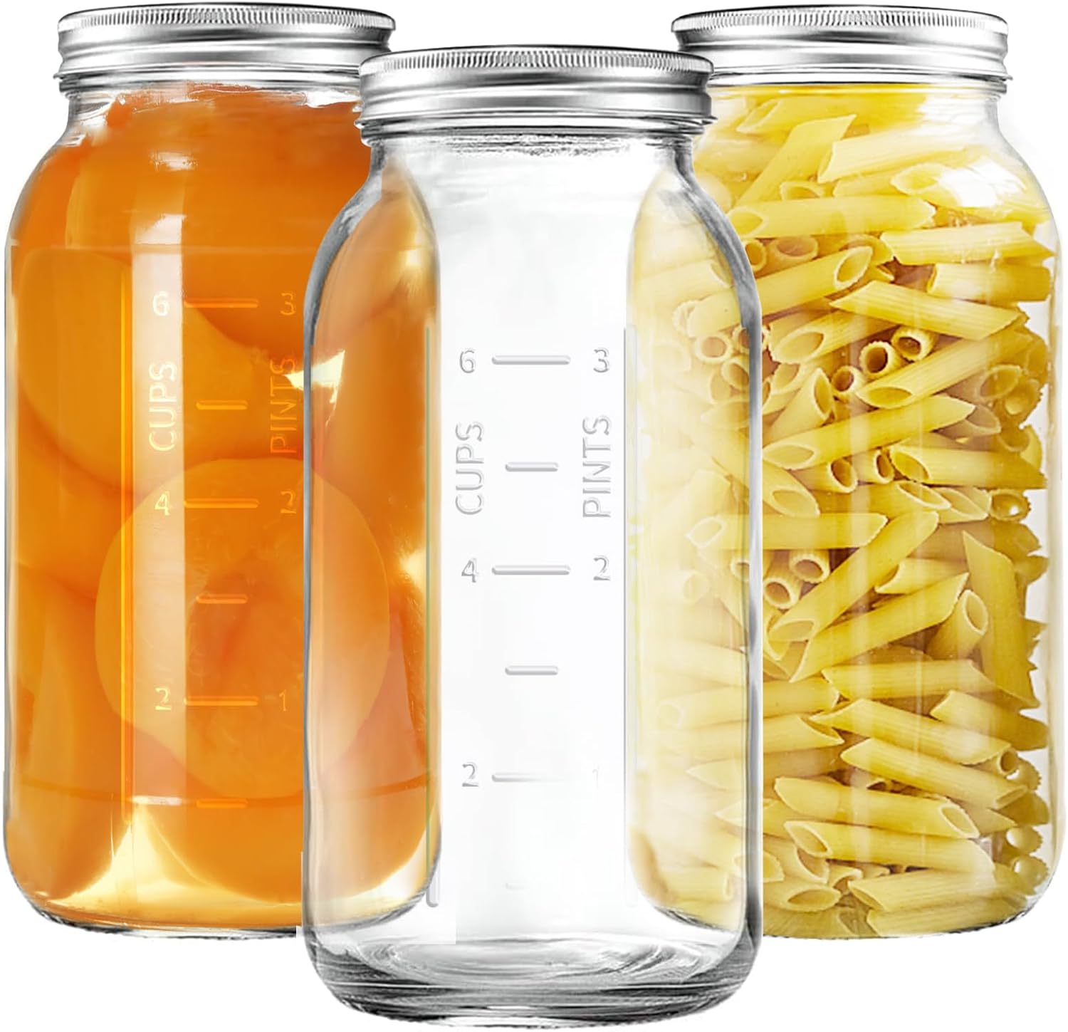 Xylanor 64 OZ Mason Jars Set