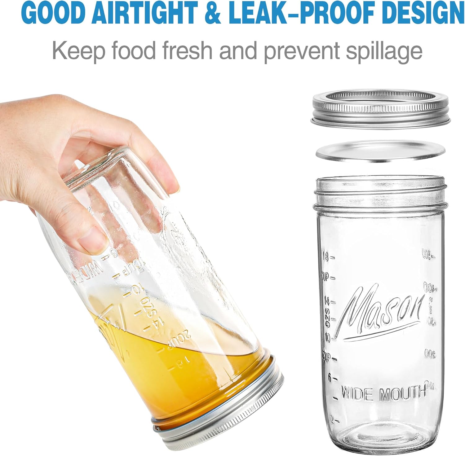 Versatile 24oz Mason Jars