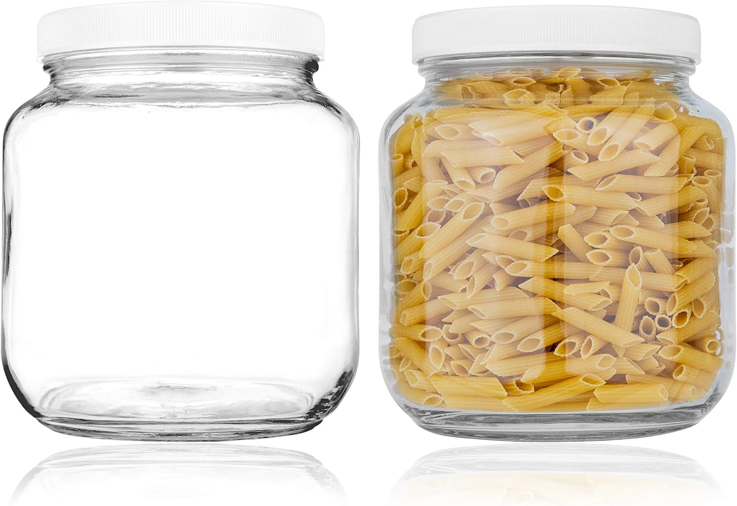 Kitchentoolz 2-Pack Mason Jars Dual-Use BPA-Free Airtight Food Drink