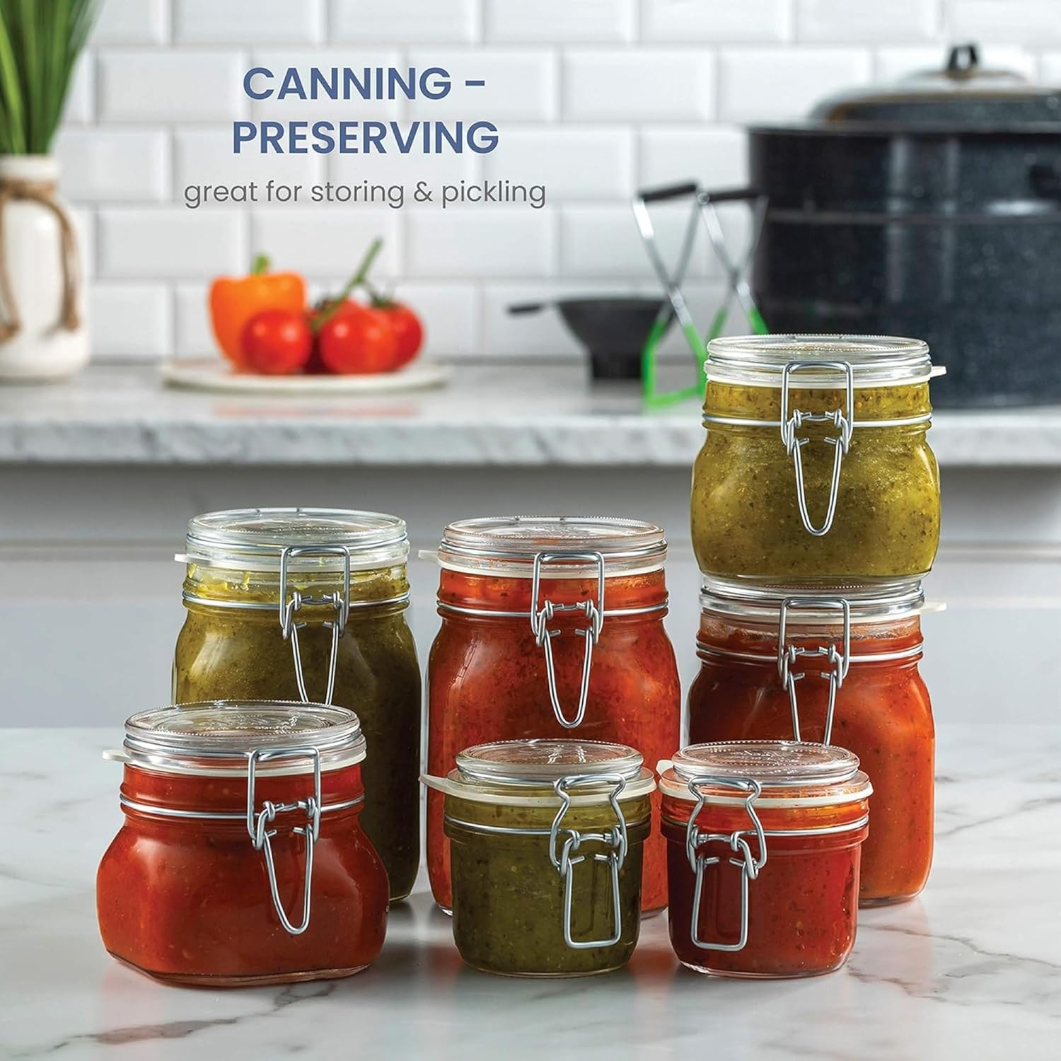 Bormioli Rocco Fido Clear Glass Canning Jar - 05L dishwasher safe eco-friendly