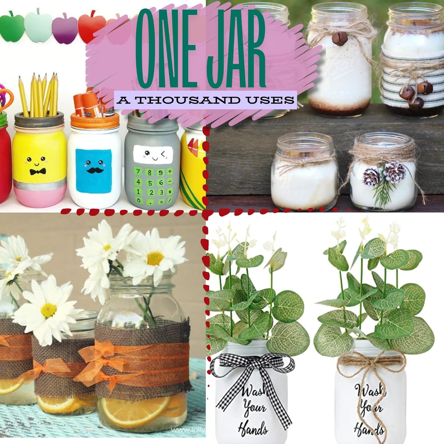 Durable 16 oz Mason Jars