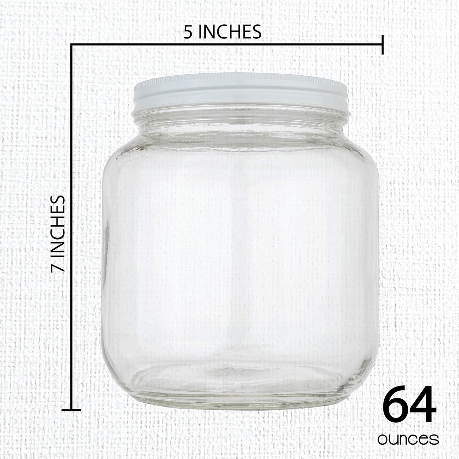 Kitchentoolz Half Gallon Mason Jar BPA-Free