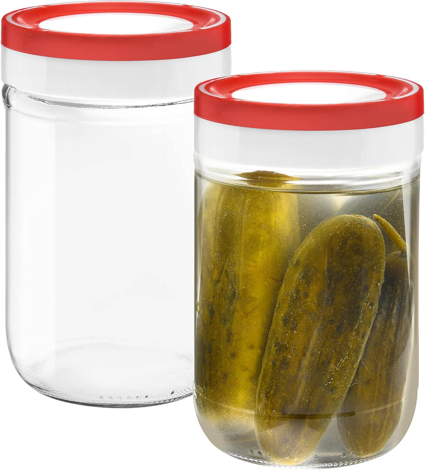 Precise Fit Glass Mason Jars for Canning 22oz Preserve Freshness