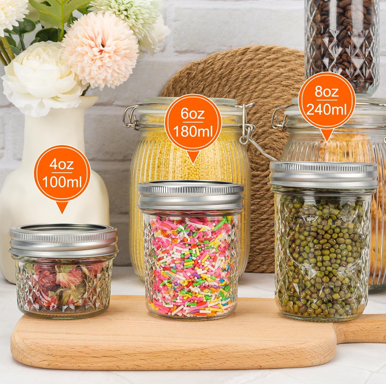 Versatile Mason Jars for Fermenting Jamming More