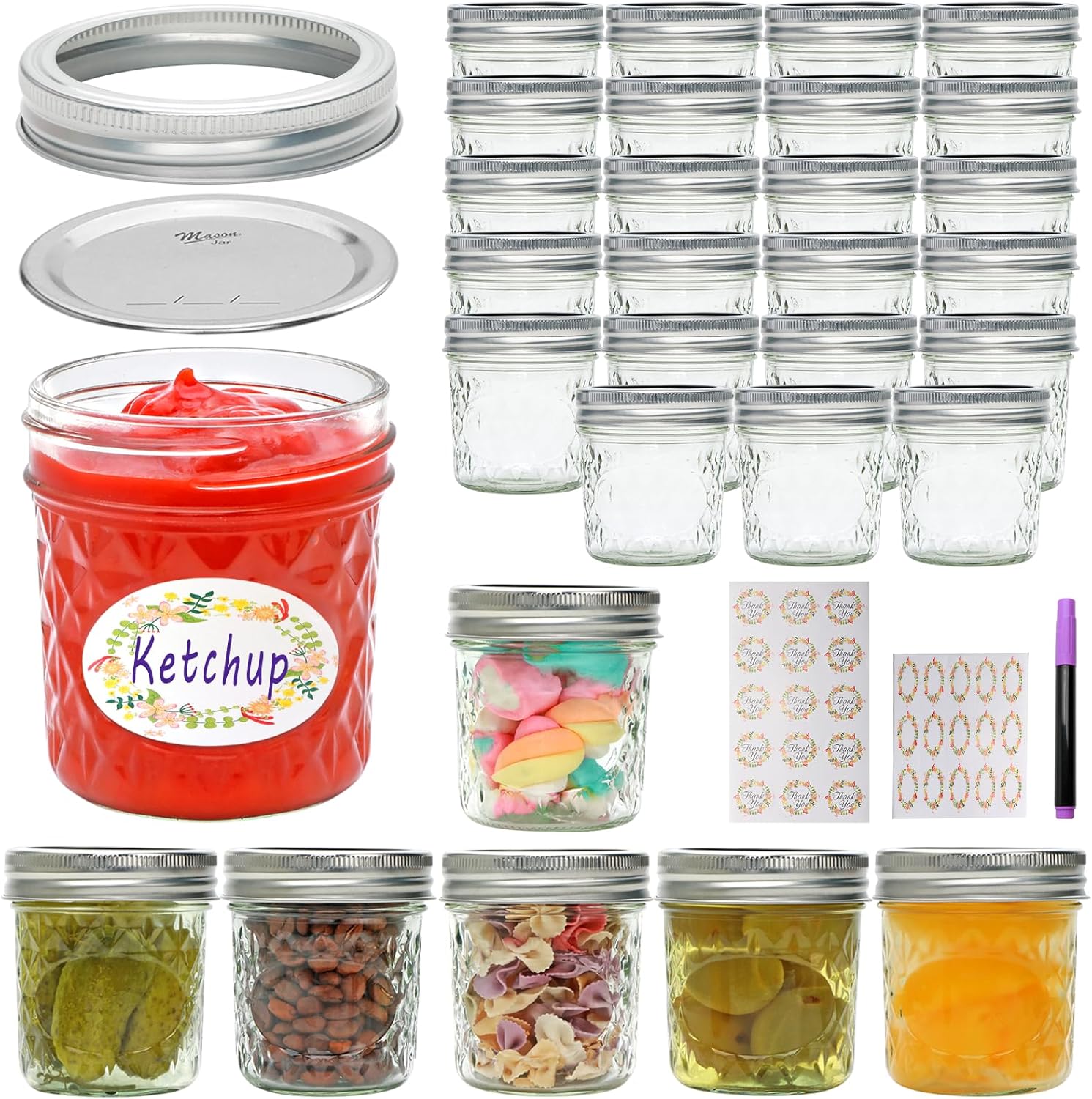 Convenient Stylish 6 oz Mason Jars for Budget-Friendly Storage Gift