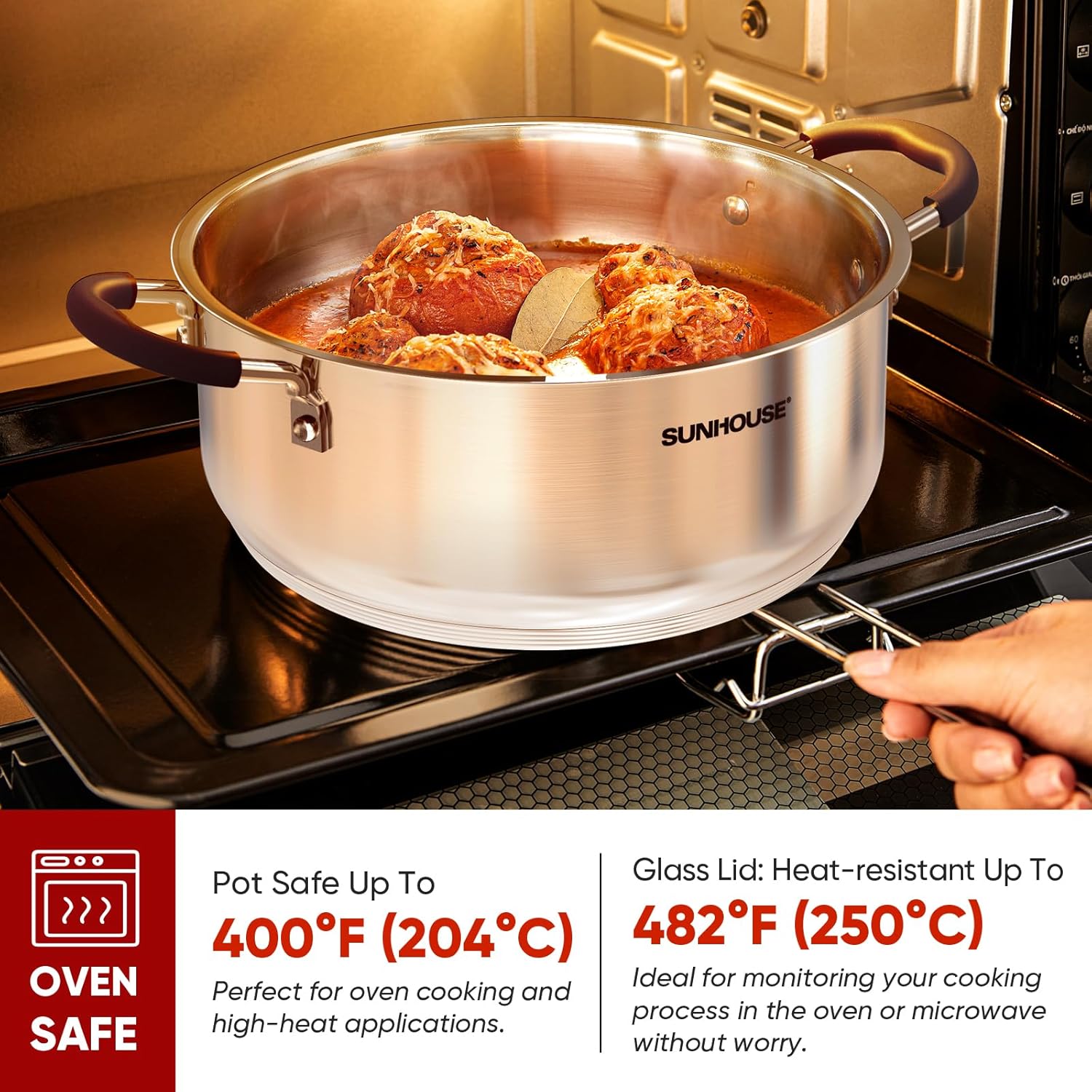 Sunhouse 55 Quarts Stainless Steel Steamer Pot
