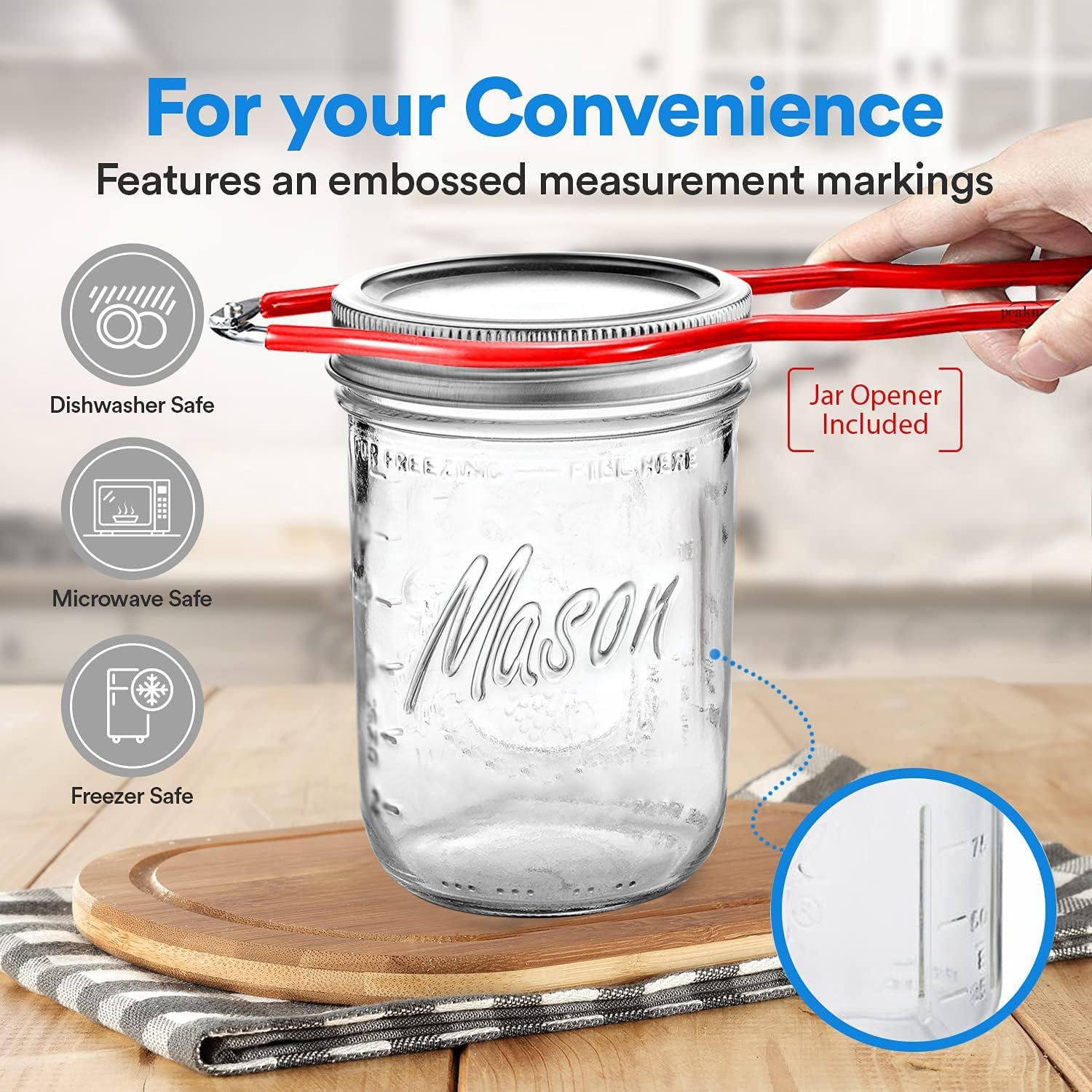 Perfect Mason Jars - 8-Ounce 12-Pack