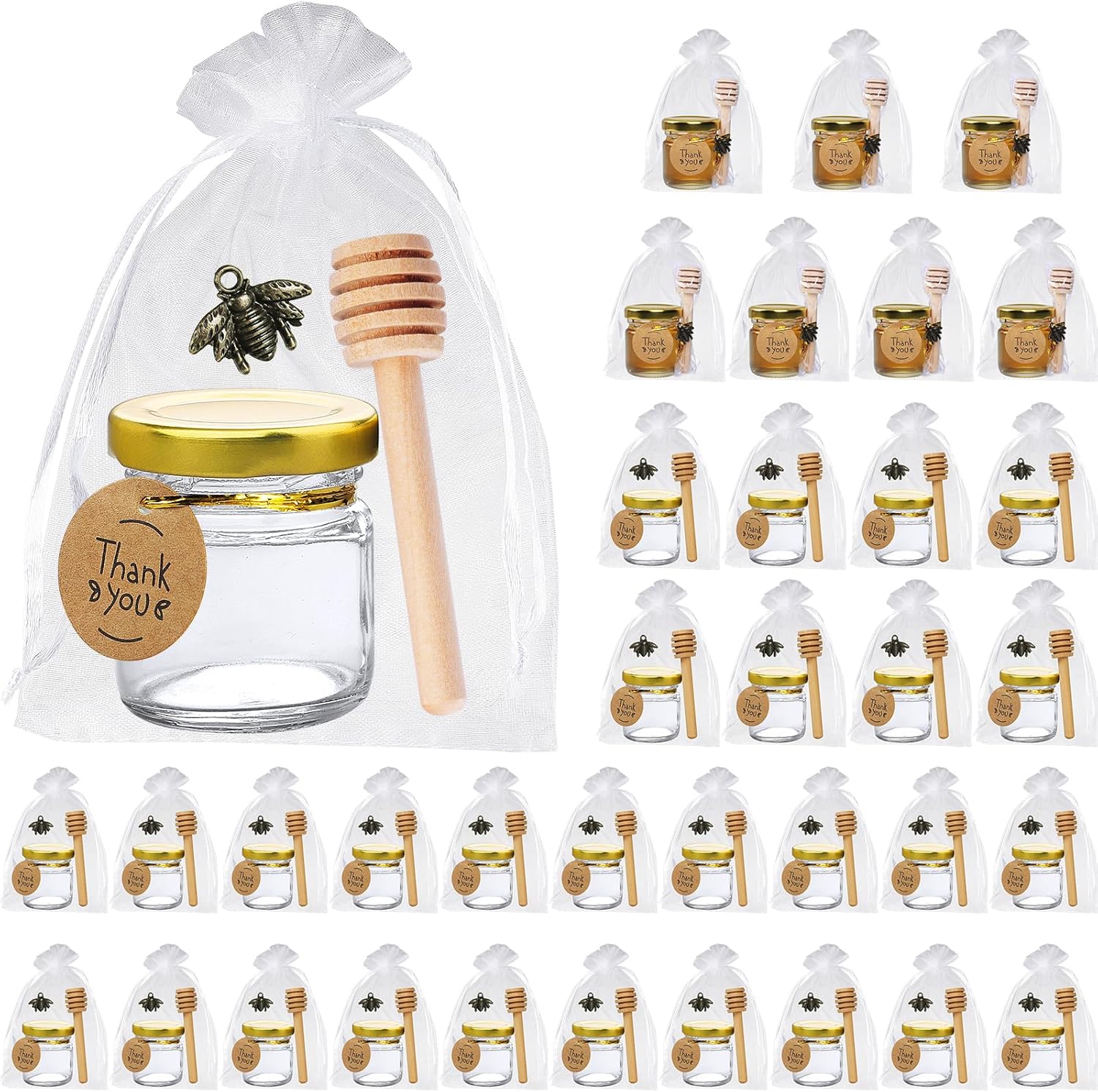 Elegant Honey Jar Party Favors