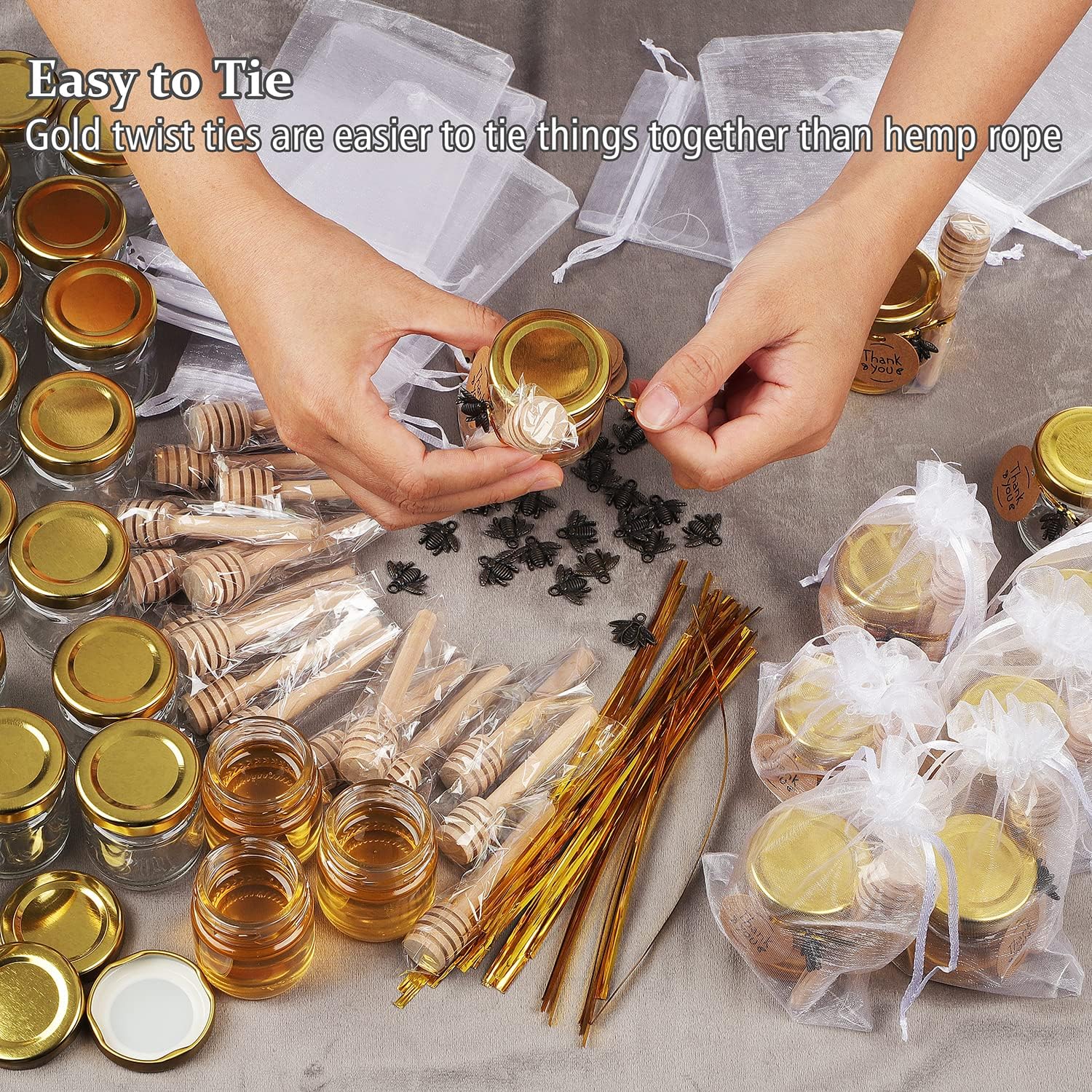 Elegant Honey Jar Party Favors