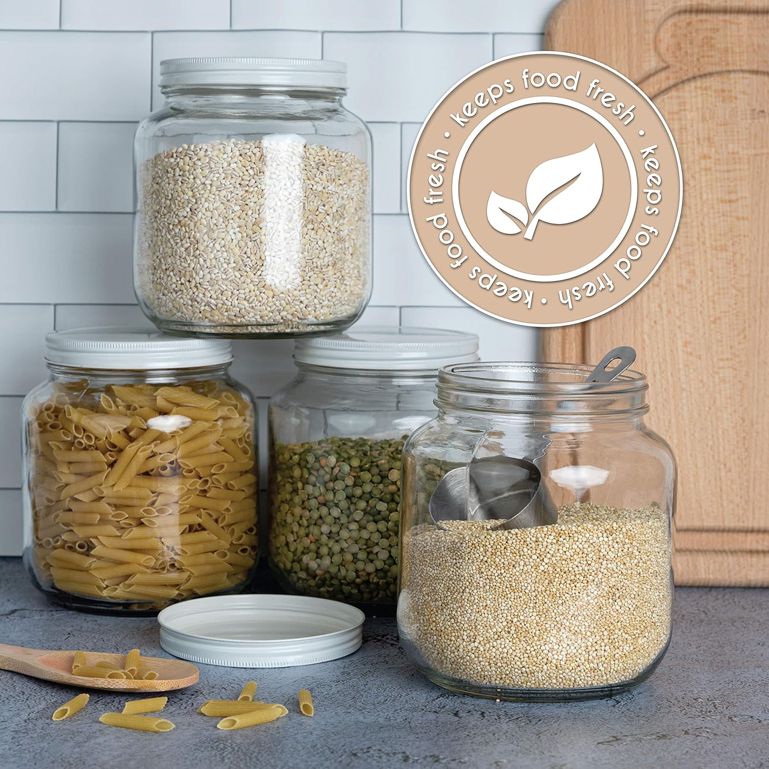 Kitchentoolz Half Gallon Mason Jar BPA-Free