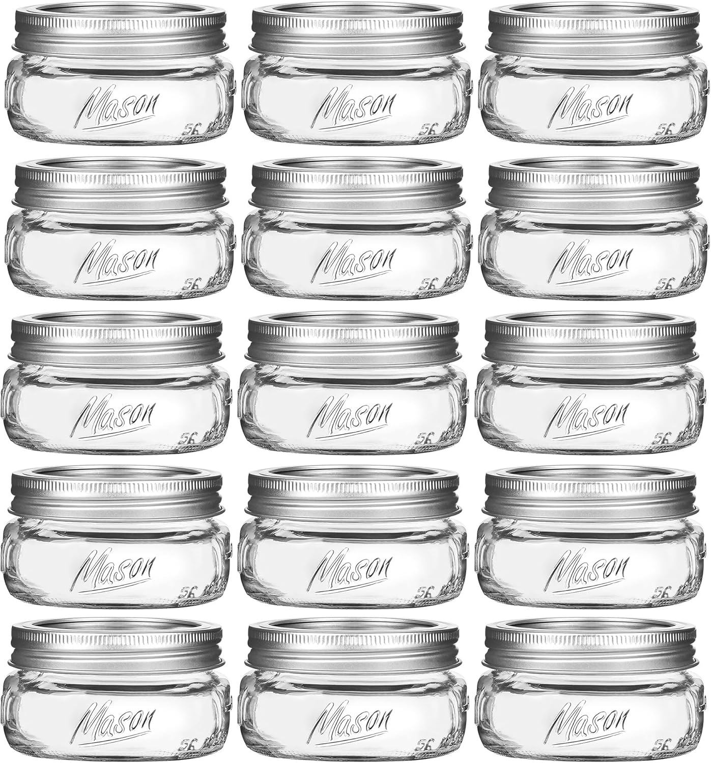 16-Piece 8 oz Wide-Mouth Mason Jars