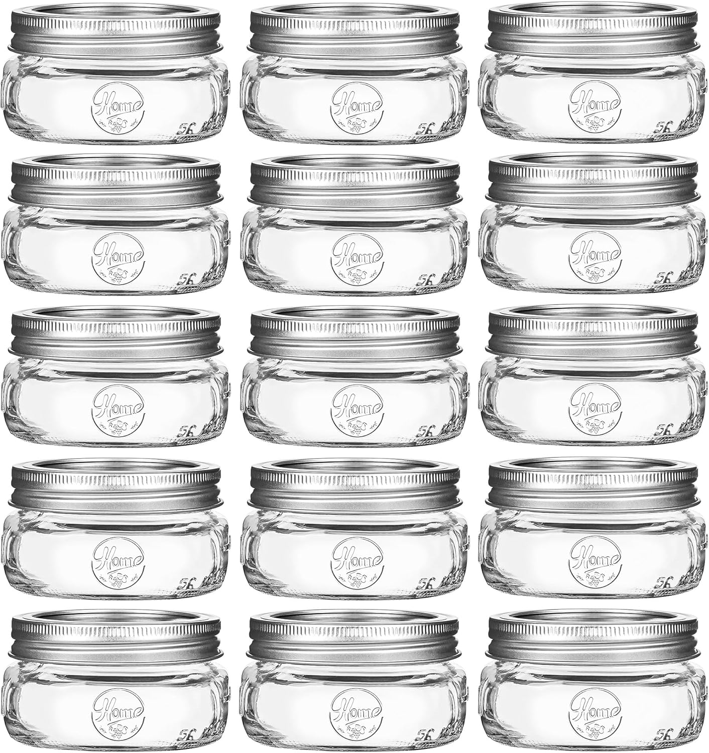 Esrentle Mason Jars 8 oz Airtight Glass 16 Pack