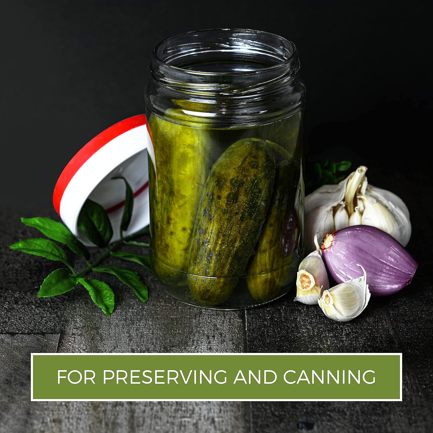 Precise Fit Glass Mason Jars for Canning 22oz Preserve Freshness