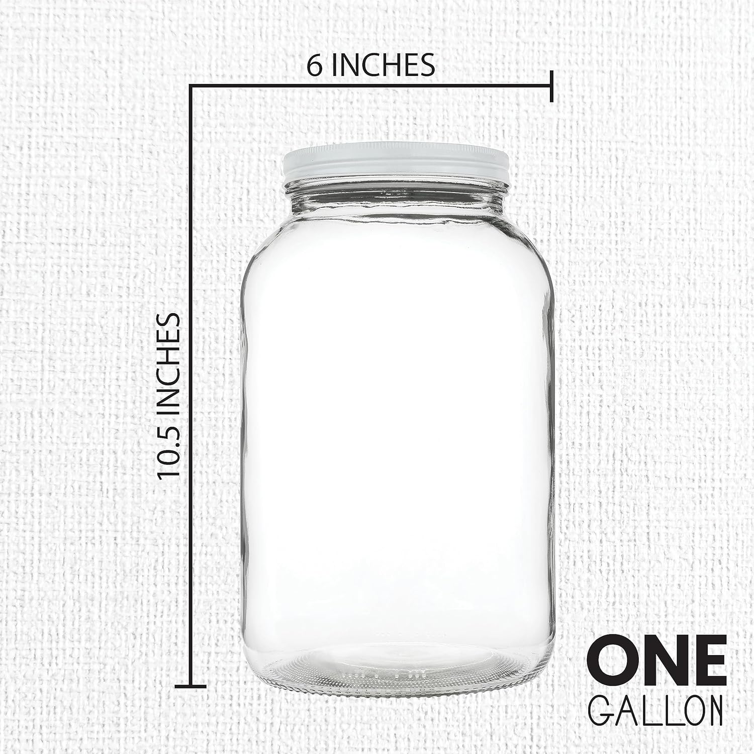 Kitchentoolz 1-Gallon Glass Jar for Fermenting Preserving