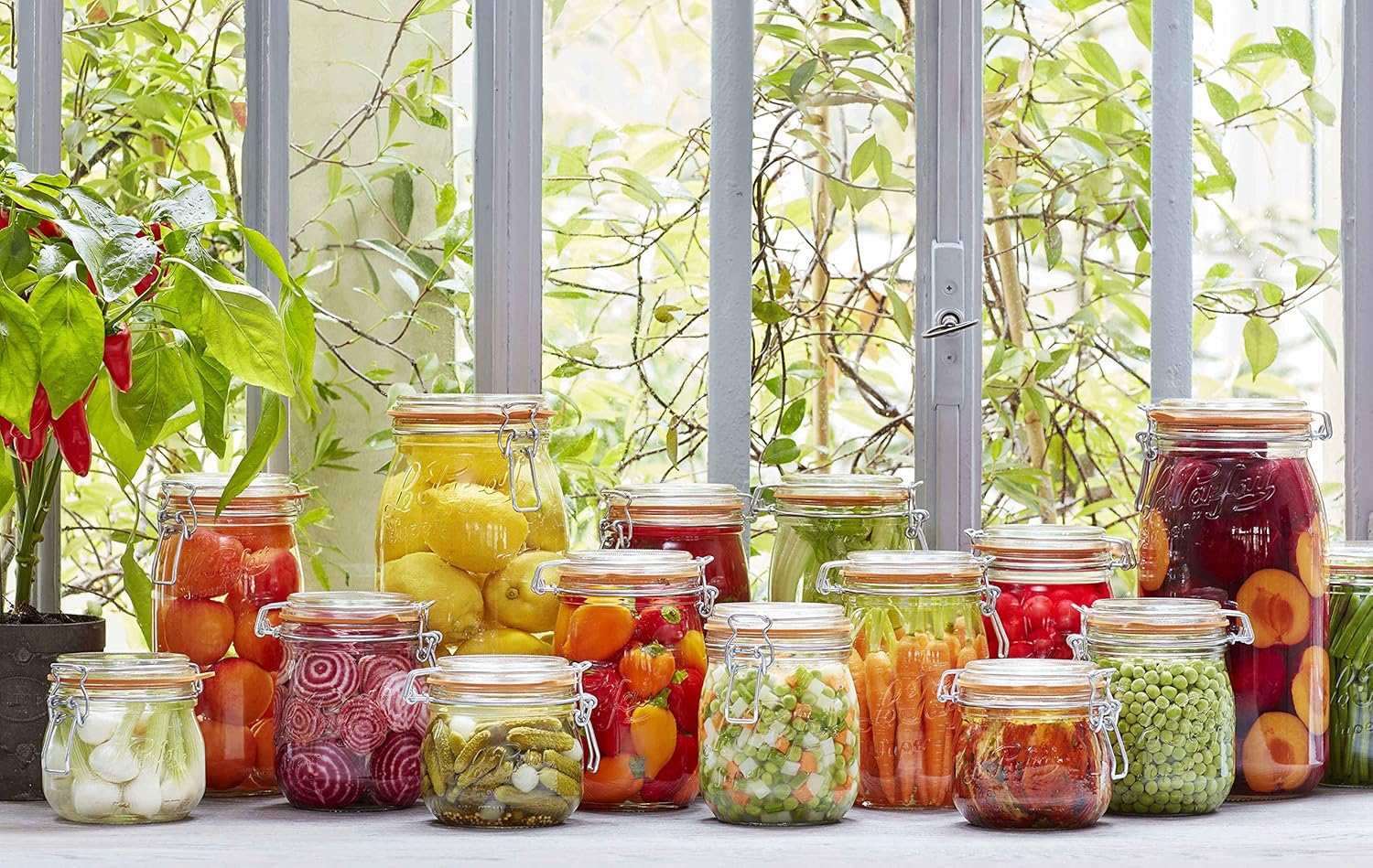 Le Parfait 2L Glass Canning Jar with Lid