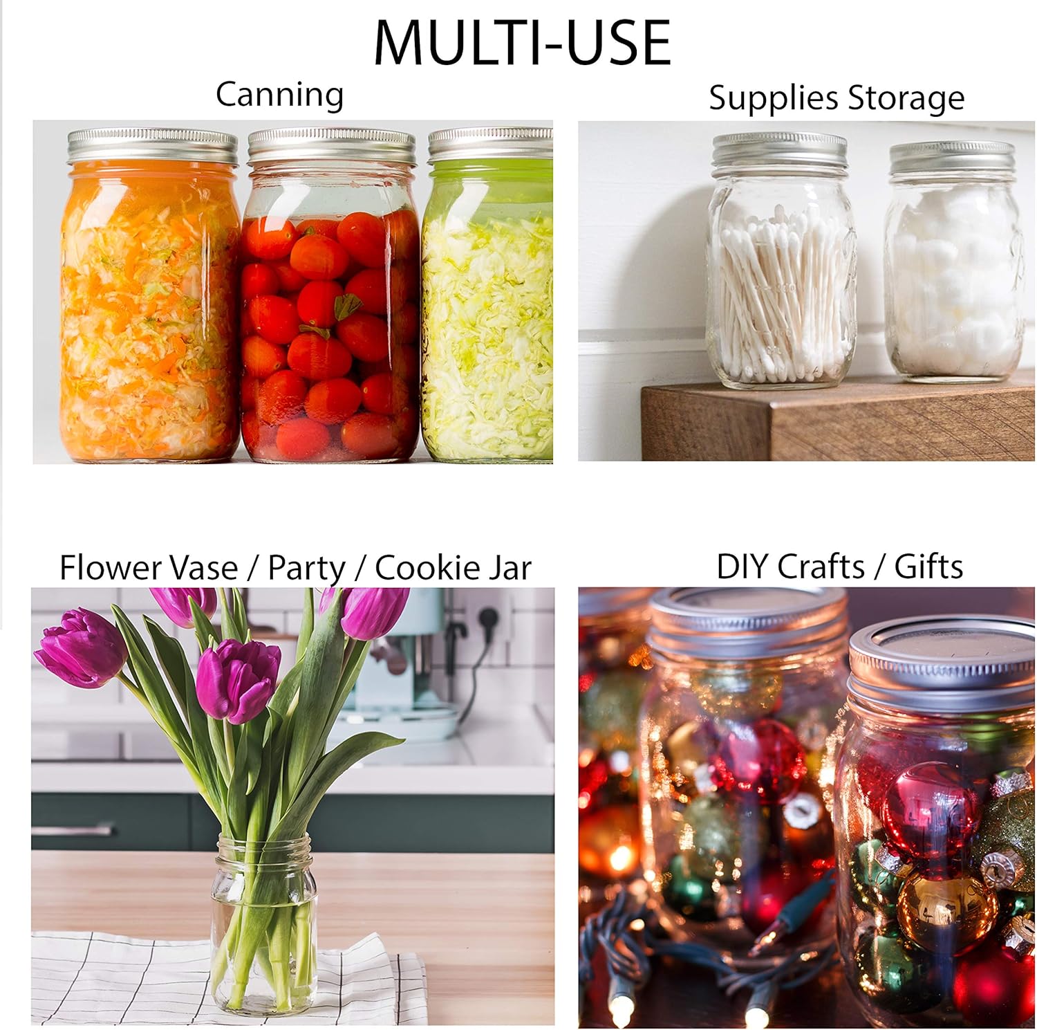 Perfect Mason Jars - 8-Ounce 12-Pack