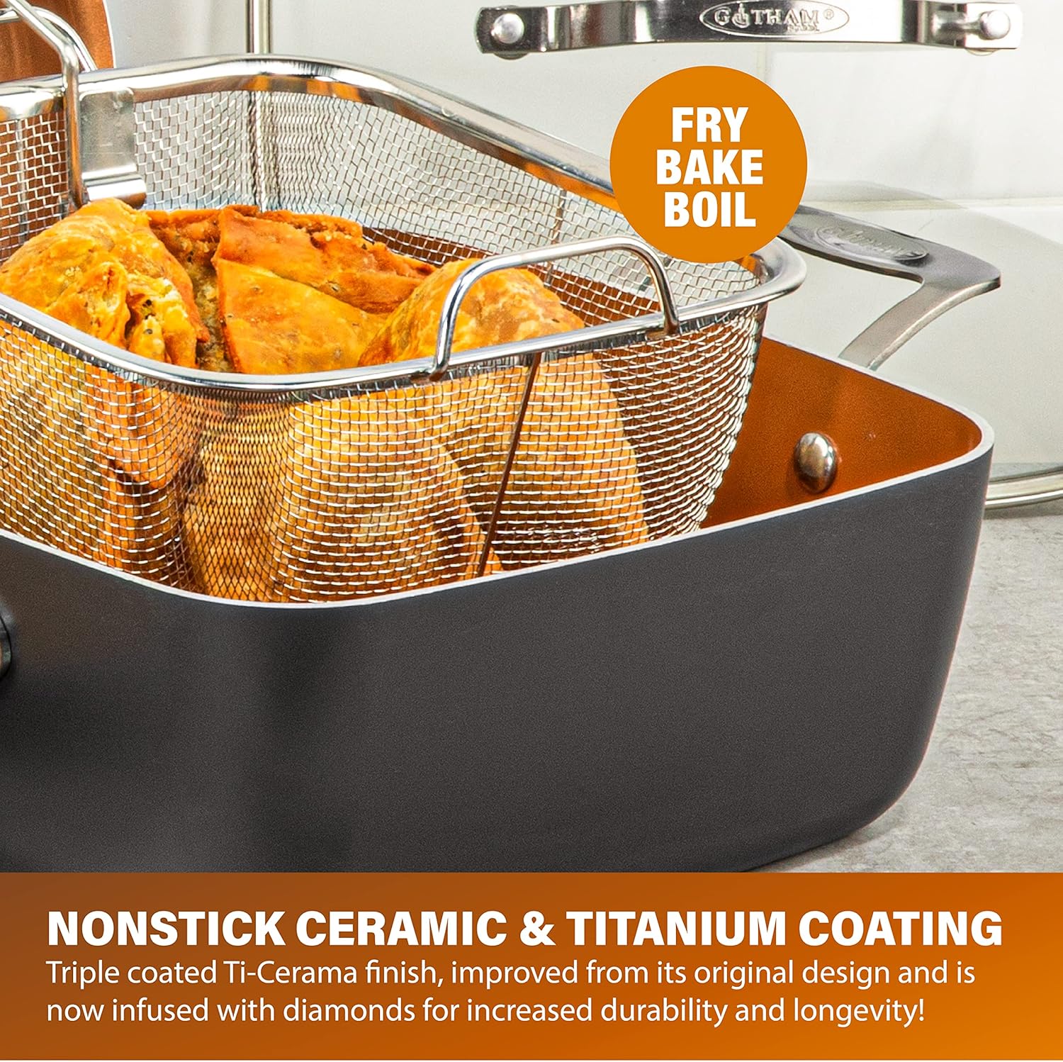 Gotham Steel 6-Piece Cookware Set Nonstick Perfect for Everyday Use